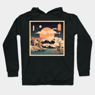 Japanese Style Mountain Torii Scene Hoodie